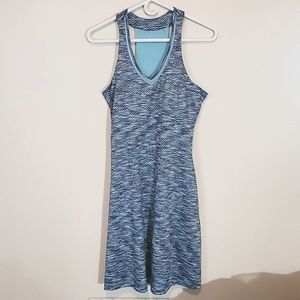 MPG Sporty Athletic Dress Blue and Black Space Dyed Racerback Medium